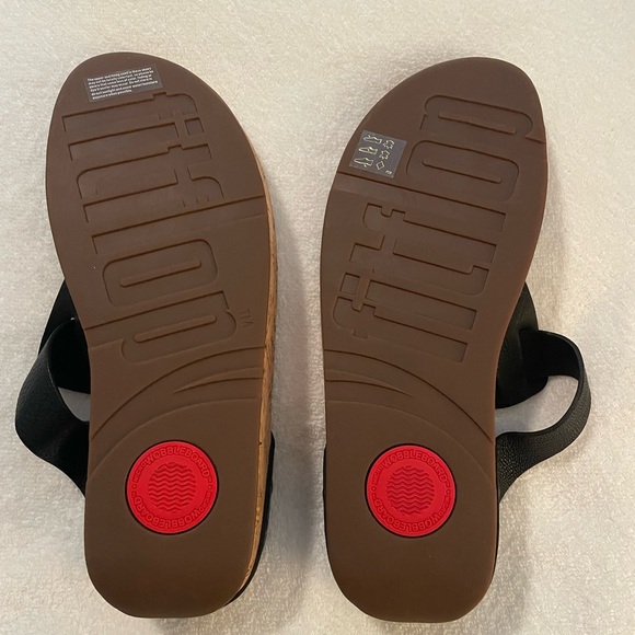 Fitflips black leather sandal size 10 - Picture 3 of 4